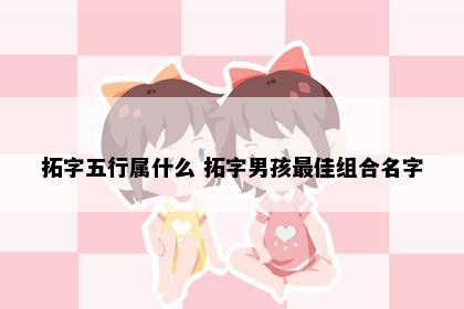 拓字五行属什么 拓字男孩最佳组合名字