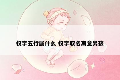 权字五行属什么 权字取名寓意男孩